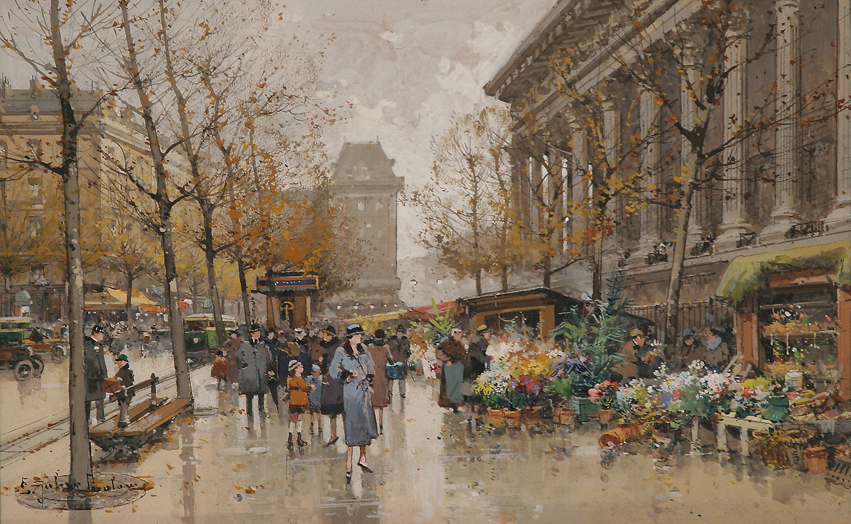 油絵 Eugene Galien-Laloue_パリの夕暮れ MA652 美術品 | globalagro.su